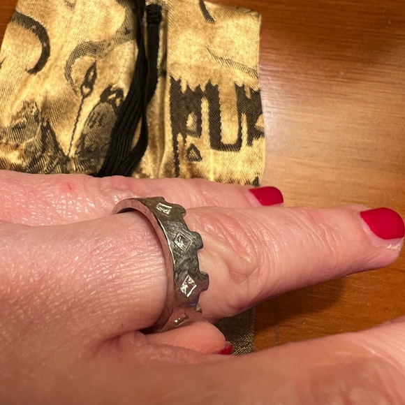 Cathy Waterman Platinum Princess Cut Diamond Turret Crown Stacking Band Ring!!! - Picture 8 of 17